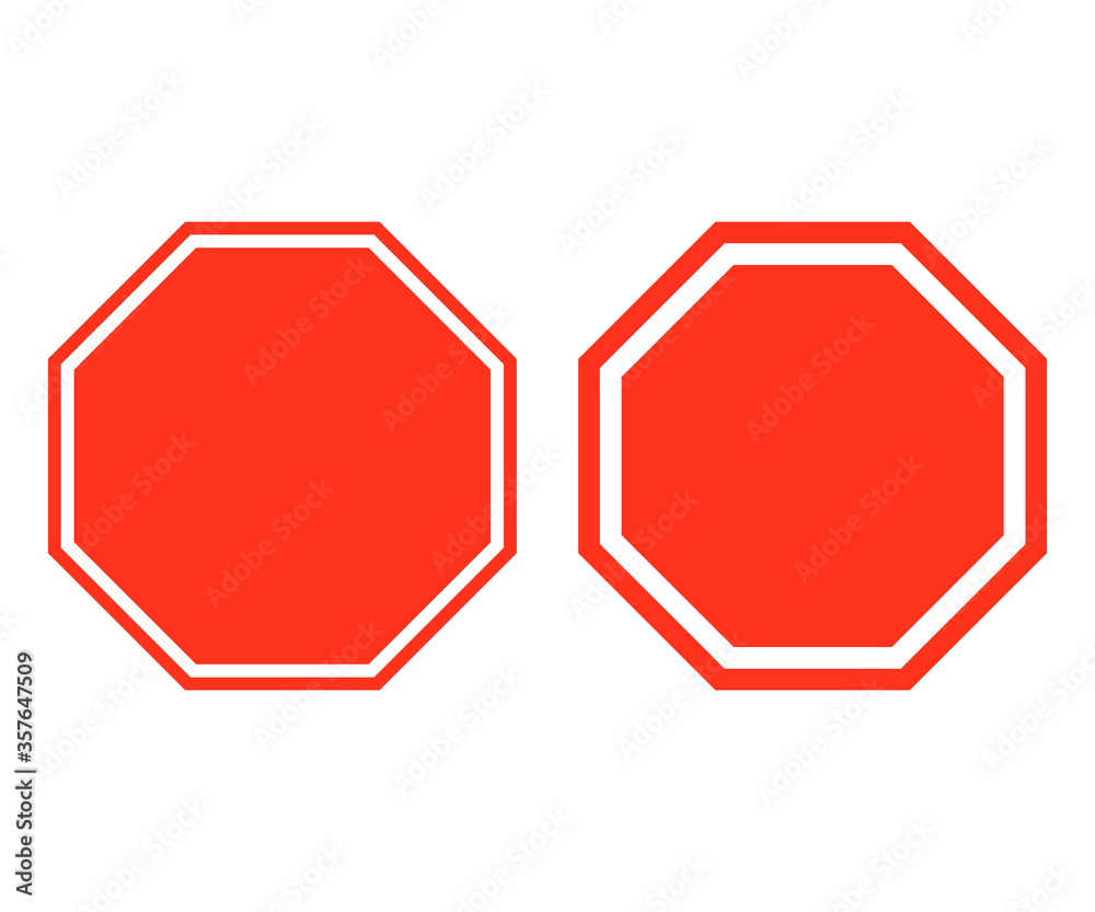 Stop sign. Stop icon isolated on white background. Vector illustration. Stop sign. Stop icon isolated on white background. Vector illustration.