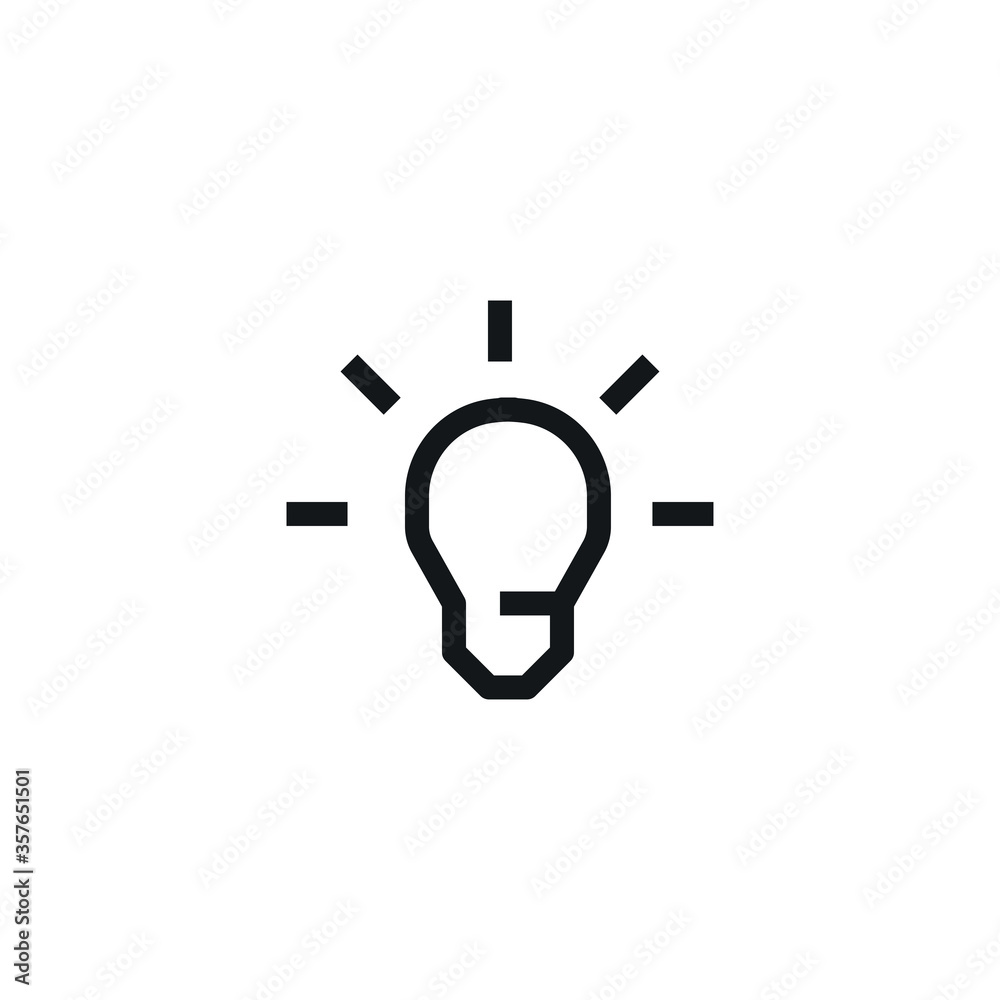 Idea icon. Light bulb symbol modern simple vector icon Idea icon. Light bulb symbol modern simple vector icon