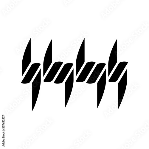 fence icon glyph style design