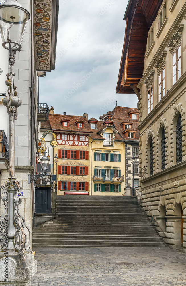Staircase in Lucerne, Switzerland