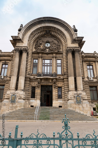 Bucharest, Romania, 7,2019: in southern Romania, it is the capital and the commercial center of the country photo