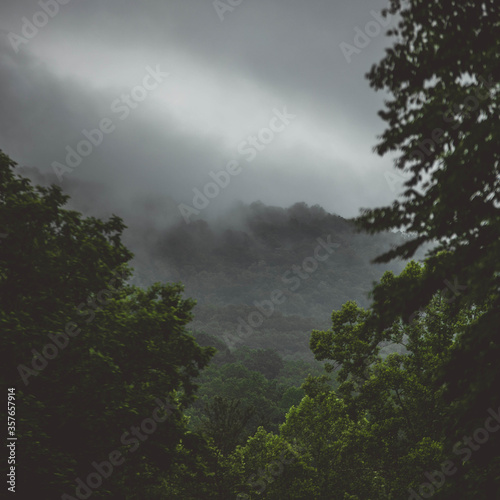 storm clouds over the mountains