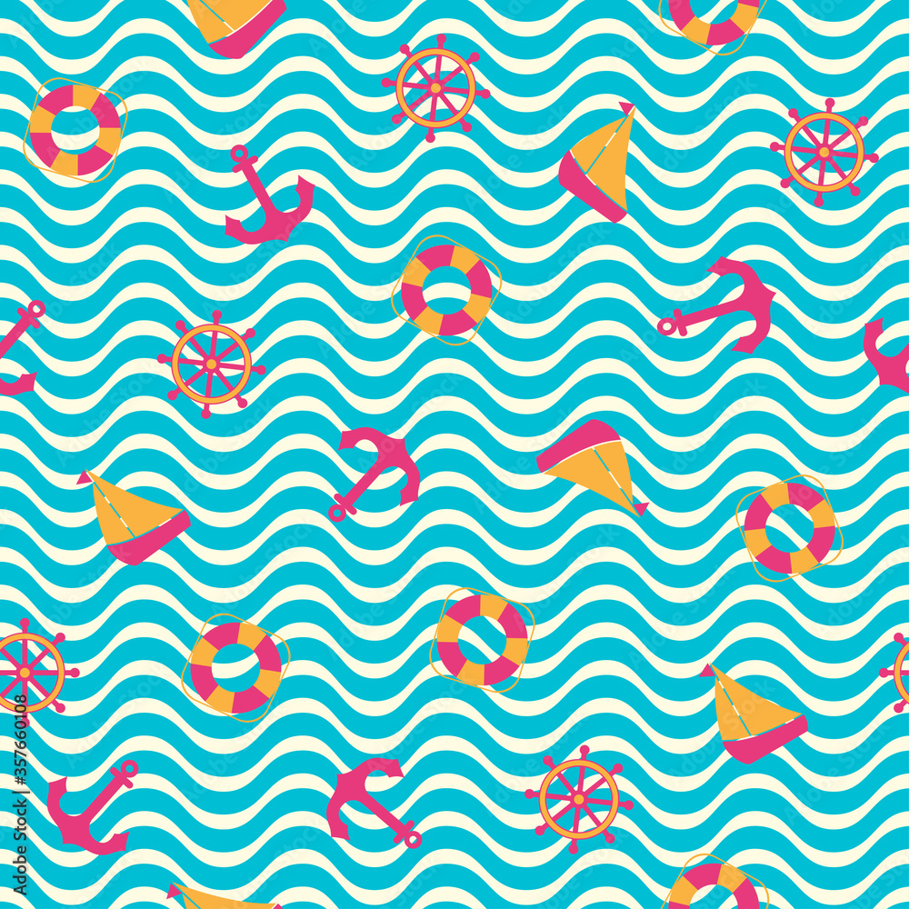 Seamless nautical pattern Seamless nautical pattern