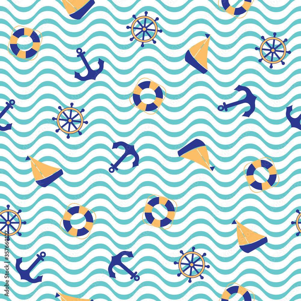 Seamless nautical pattern Seamless nautical pattern
