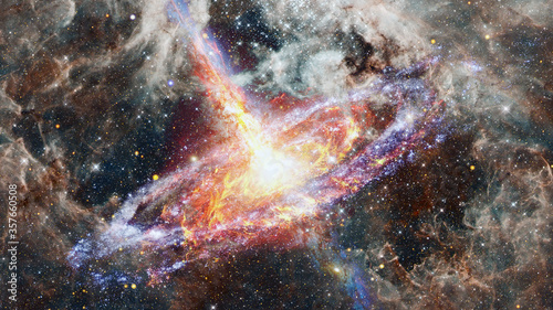 Fototapeta Naklejka Na Ścianę i Meble -  Pulsar in the nebula. Elements of this image furnished by NASA