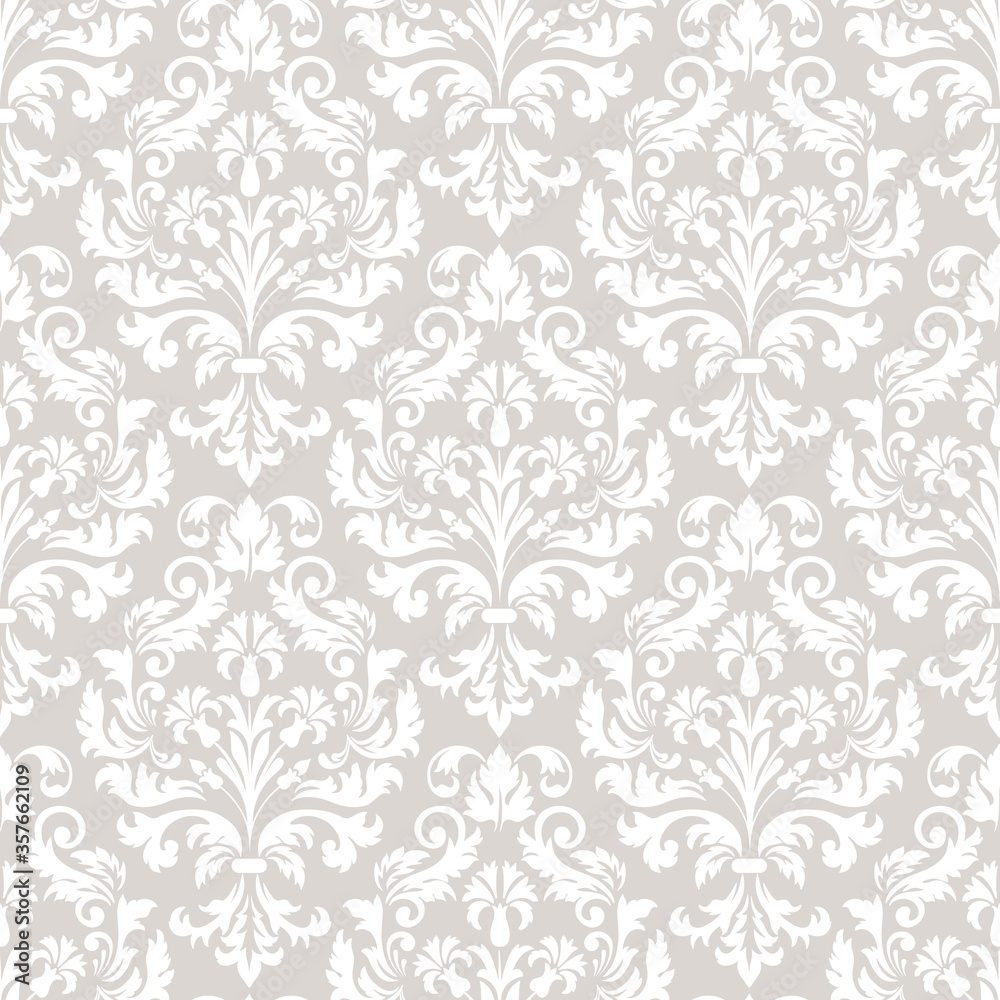 Damask seamless pattern element. Vector classical luxury old fashioned damask ornament, royal victorian seamless texture for wallpapers, textile, wrapping. Vintage exquisite floral baroque template. Damask seamless pattern element. Vector classical luxury old fashioned damask ornament, royal victorian seamless texture for wallpapers, textile, wrapping. Vintage exquisite floral baroque template.