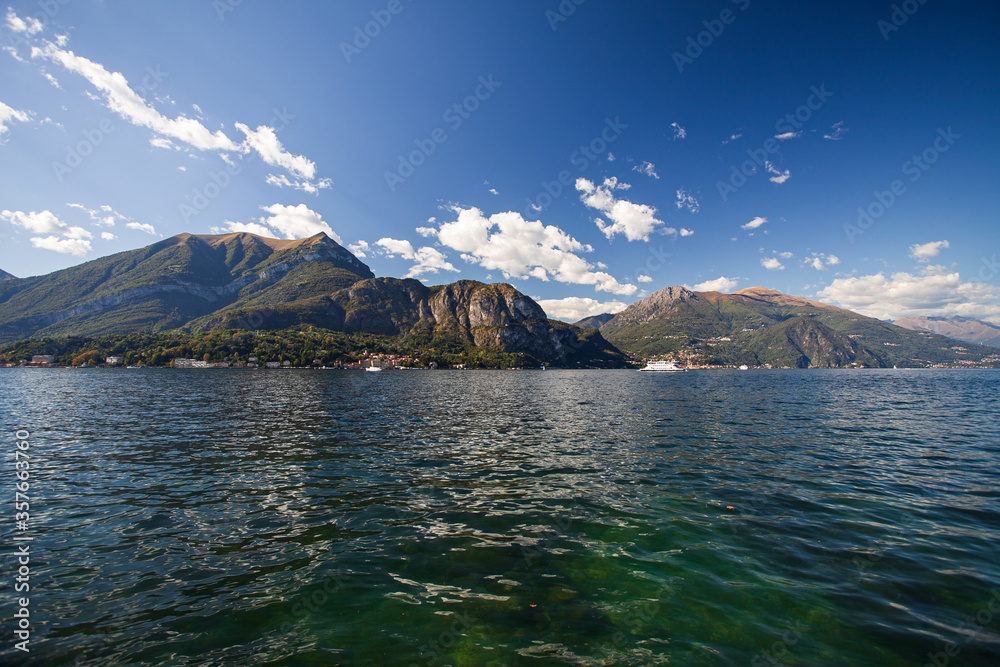 Lake como and mountains