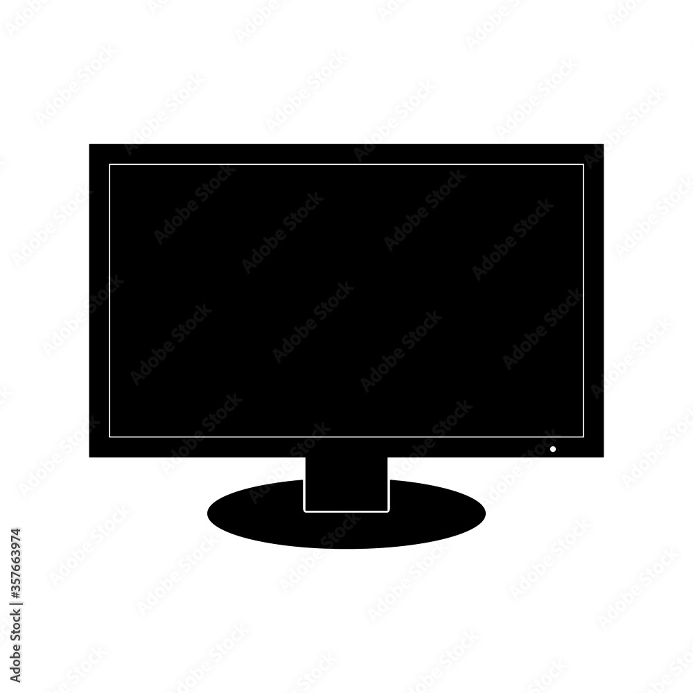 screen icon vector isolated white screen icon vector isolated white
