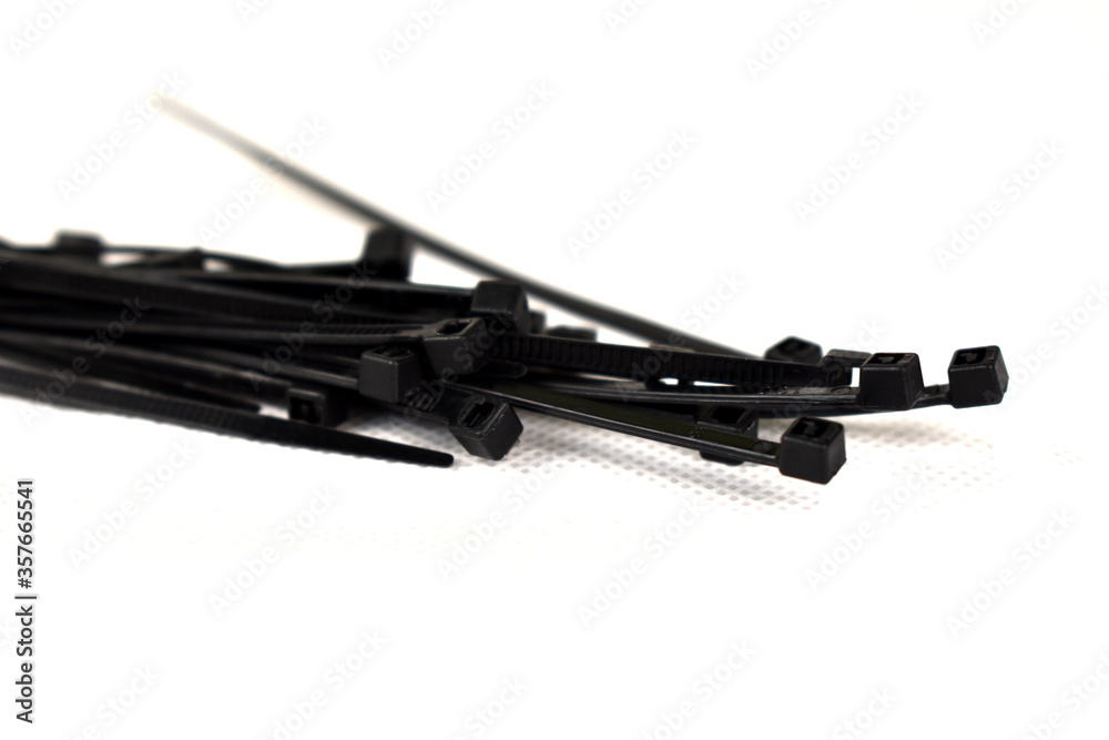 plastic clamps on a white background plastic clamps on a white background