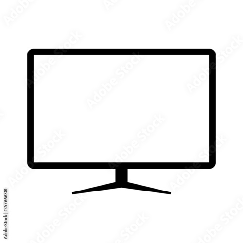 moniter led tv icon vector isolated white