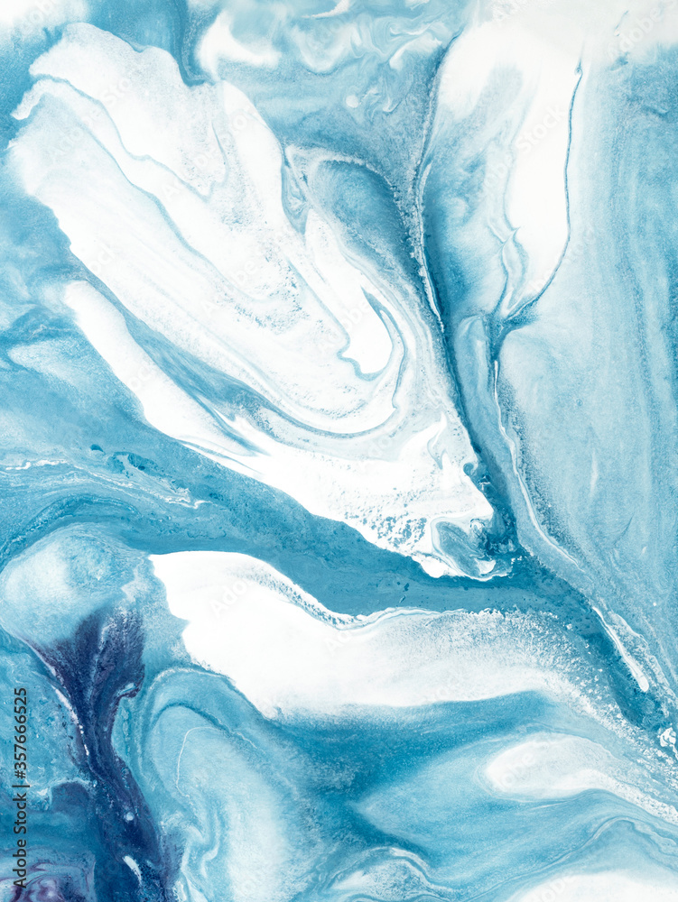 Blue wave, creative abstract hand painted background, marble texture Blue wave, creative abstract hand painted background, marble texture