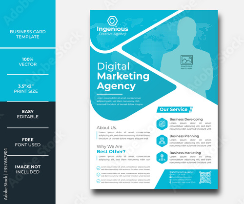 Creative and Modern Corporate Business Flyer Design Template Vector