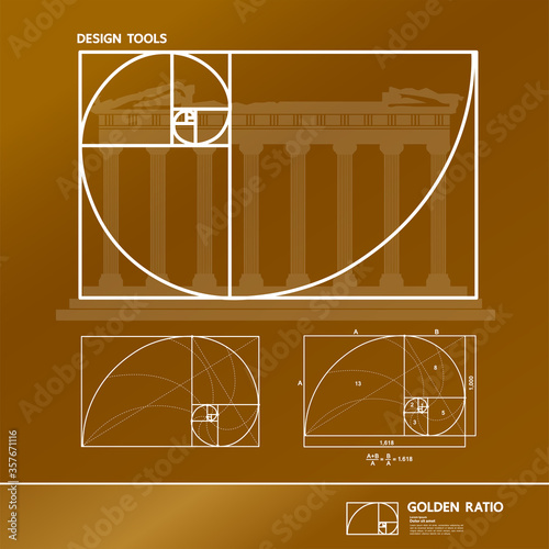 Golden ratio for creative design vector illustration.