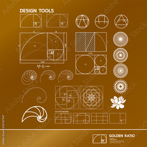 Golden ratio for creative design vector illustration.