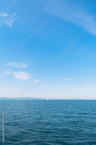 Panorama on a sunny day at Lake Constance, Germany