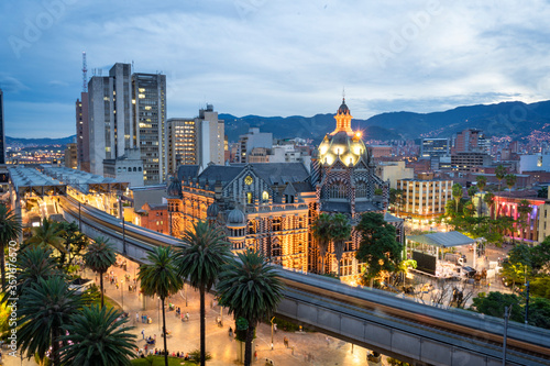 Medellín, Antioquia / Colombia. February 25, 2019. The Medellín metro is a massive rapid transit system that serves the city
