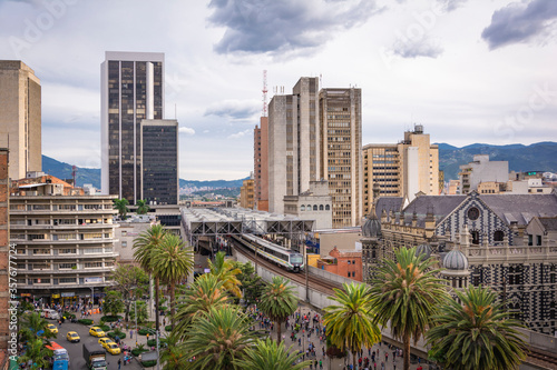 Medellín, Antioquia / Colombia. February 25, 2019. The Medellín metro is a massive rapid transit system that serves the city 