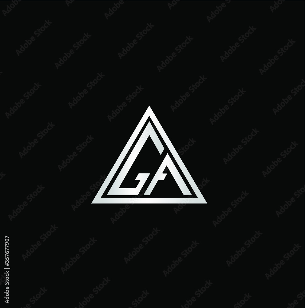 Letter G and letter A logo placed in triangle Letter G and letter A logo placed in triangle