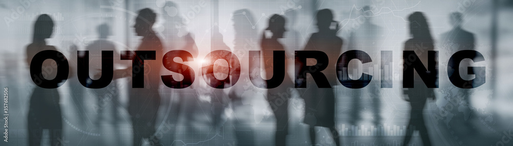 Outsourcing Service Workforce. Global Business Industry Concept. Business Banner. Outsourcing Service Workforce. Global Business Industry Concept. Business Banner.