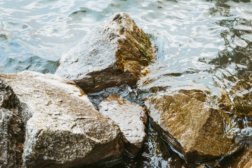 rocks in water