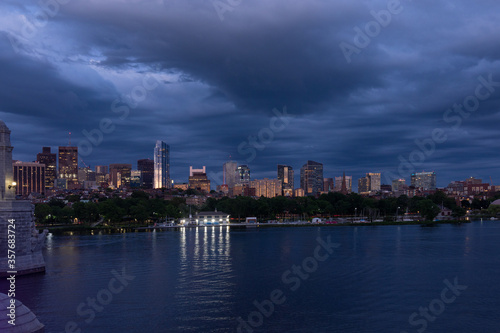 The night time Boston skyline  © Mike