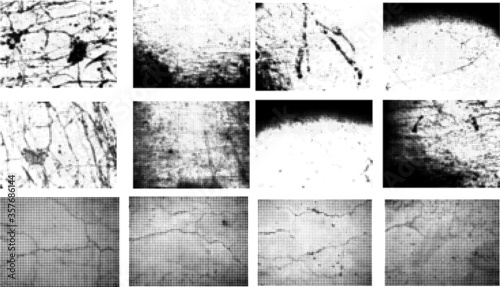 grunge textures set. background. vector illustration. 