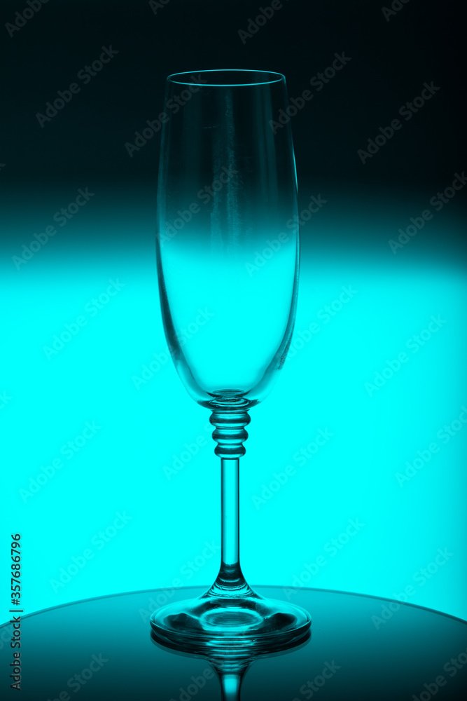 an empty champagne glass on a typical background an empty champagne glass on a typical background