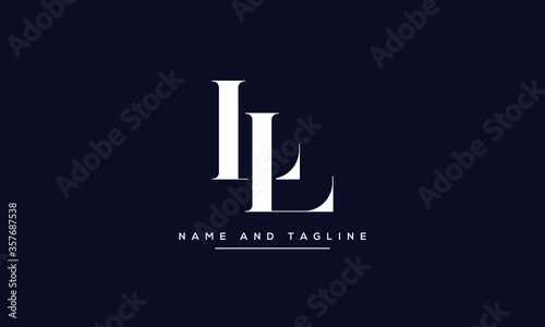 alphabet letters monogram icon logo LL