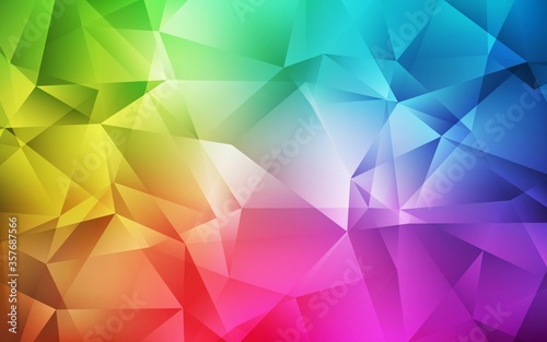 Light Multicolor vector polygon abstract background.