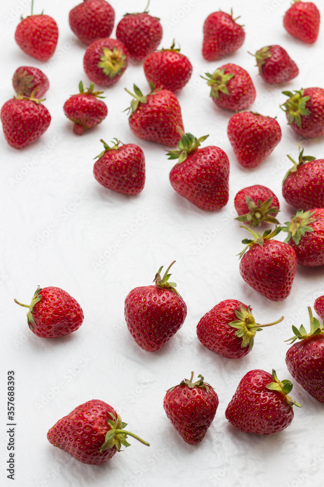 Strawberry on white background. Diet food concept. Strawberry on white background. Diet food concept.