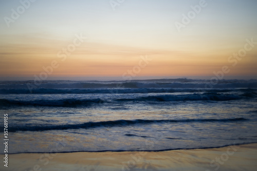 Sunrise in the early morning over the Pacific Ocean in Byron Bay, Australia