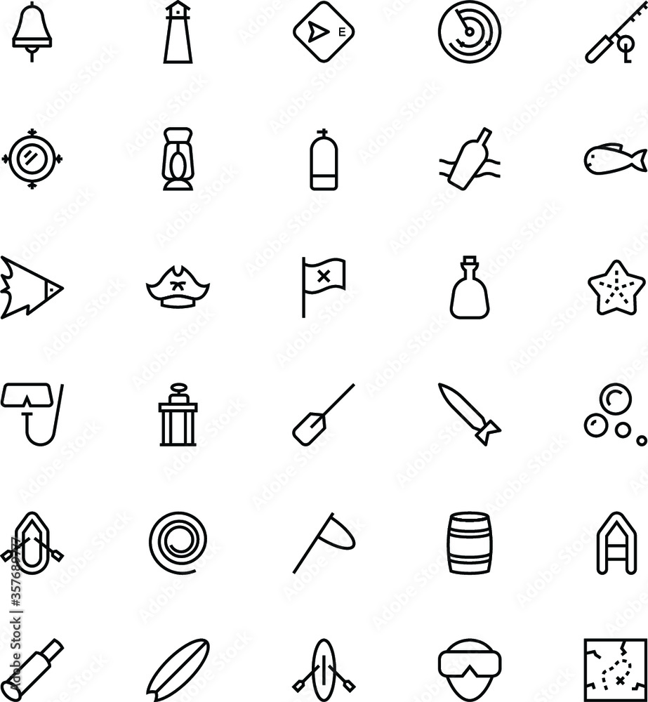 Sea Vector Line Icons 6 Sea Vector Line Icons 6