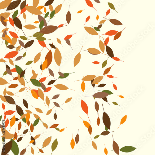Leaves. Throw autumn leaves. Unusual abstract texture. Vector eps 10.