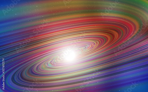 Light Blue, Red vector texture with milky way stars.