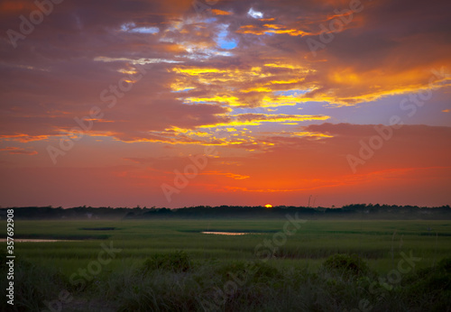 sunset over the field © DGL
