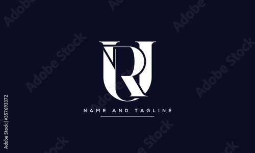 alphabet letters monogram icon logo RU or UR