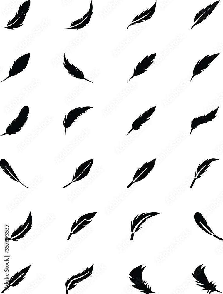 Feathers Vector Solid Icons 2 Feathers Vector Solid Icons 2