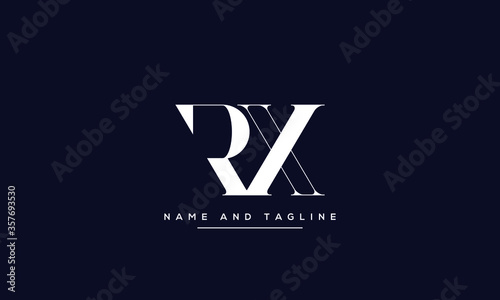 alphabet letters monogram icon logo RX or XR