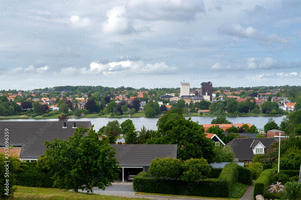View of northern Haderslev, Denmark from Bragesvej