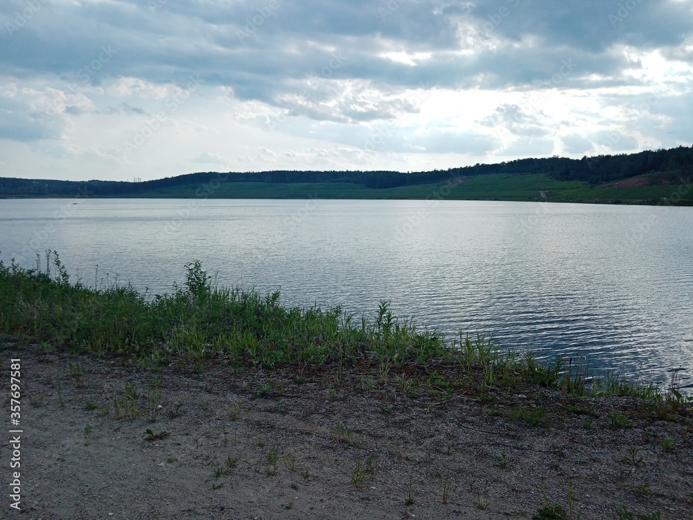 lake and clouds