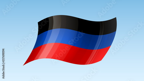 Free Download Donetsk People's Republic flag state symbol isolated on background national banner. Greeting card National Day of the Donetsk People's Republic. Illustration banner with realistic state flag of DPR. - GFXLoad