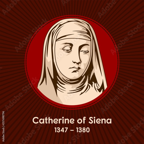 Catherine of Siena (1347-1380), a lay member of the Dominican Order, was a mystic, activist, and author who had a great influence on Italian literature and the Catholic Church. photo