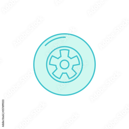 Car wheels icon design template