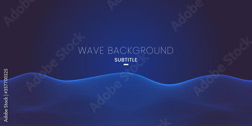 background abstract blue wave with copy space