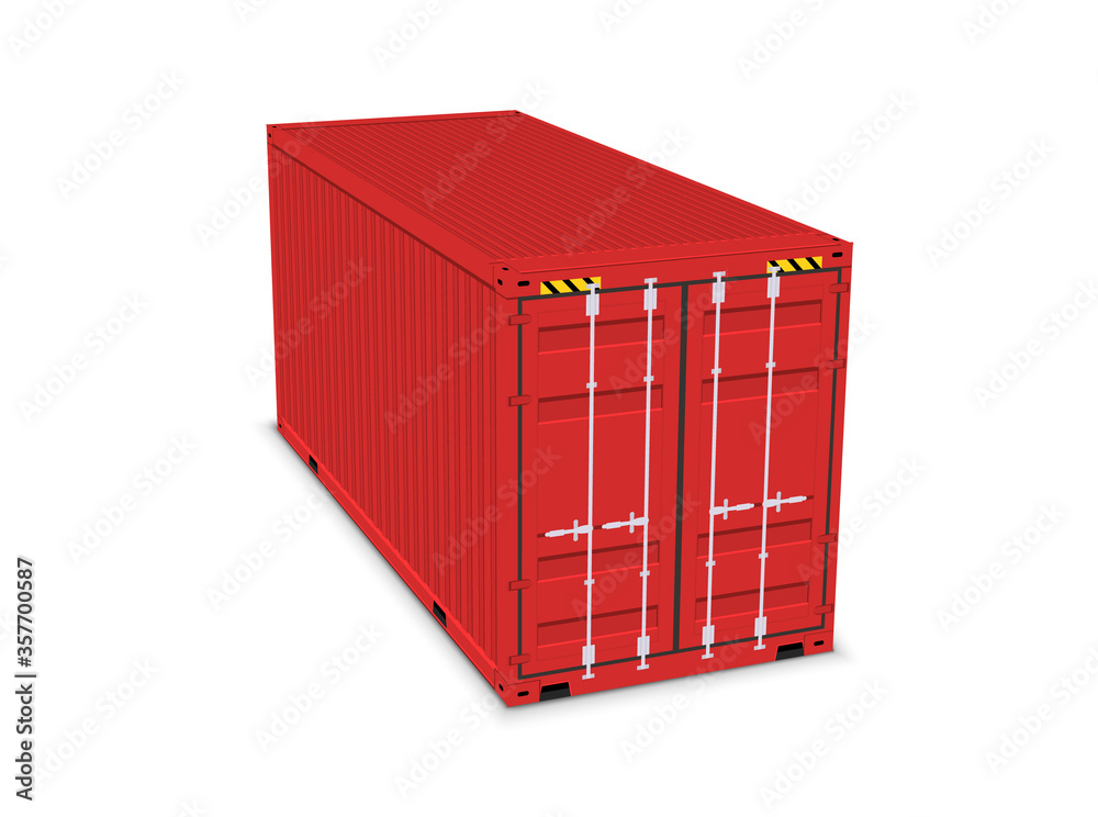 Cargo container 3d isolated storage shipping box. Export import container warehouse Cargo container 3d isolated storage shipping box. Export import container warehouse