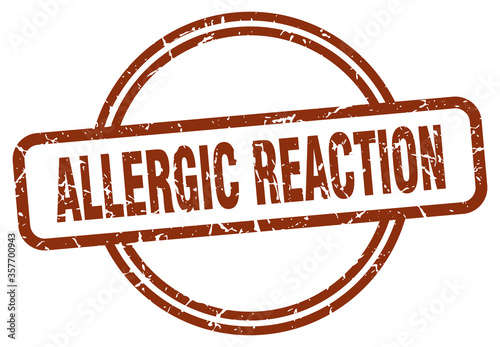 allergic reaction grunge stamp. allergic reaction round vintage stamp