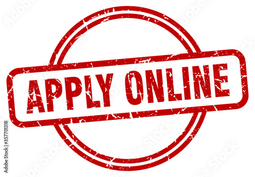 apply online grunge stamp. apply online round vintage stamp