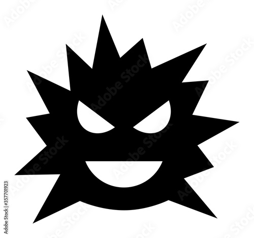 Virus Cell vector icon. A flat illustration design used for Virus Cell icon, on a white background.