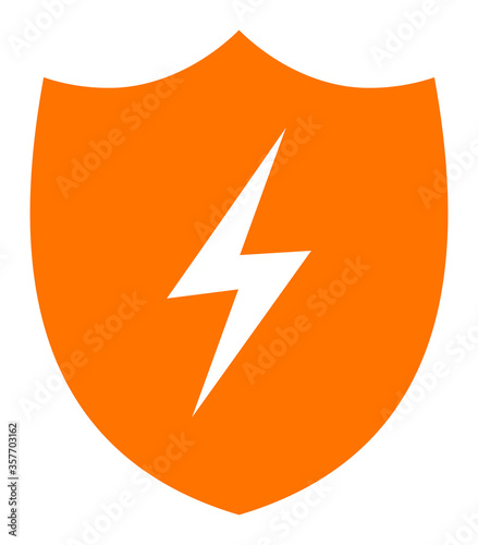 Electric Shield vector illustration. A flat illustration design used for Electric Shield icon, on a white background. Free Download Electric Shield vector illustration. A flat illustration design used for Electric Shield icon, on a white background. - GFXLoad
