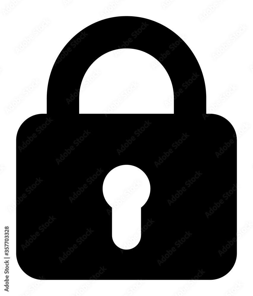 Lock vector icon. A flat illustration design used for Lock icon, on a white background. Lock vector icon. A flat illustration design used for Lock icon, on a white background.